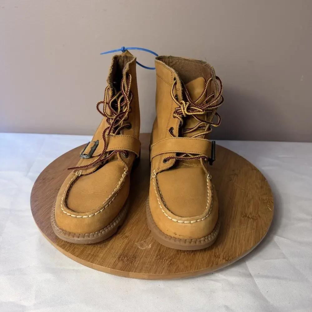 Polo Bear Ralph Lauren Boy's Size 4 Leather Ranger Hiking Boots!